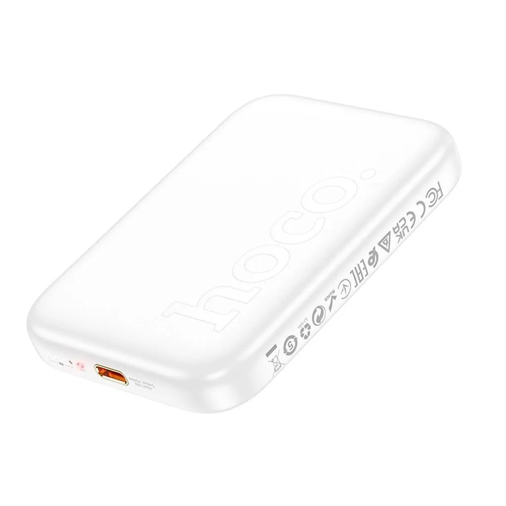 HOCO J117A Magnetic Wireless Fast Charging Power Bank 10000mAh – White Color